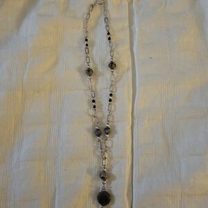 Lia Sophia Elegant Silver and Black Necklace